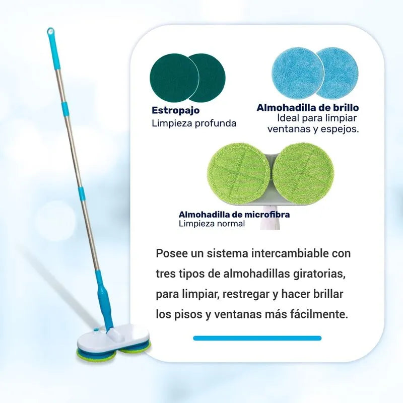 Trapeador vibratorio y giratorio Hurricane Floating Mop