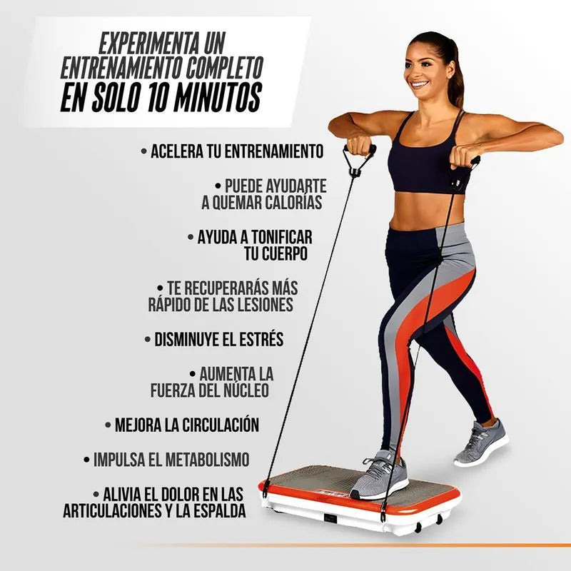 Plataforma vibratoria de ejercicio Extra Grande - Power Fit Elite DELUXE