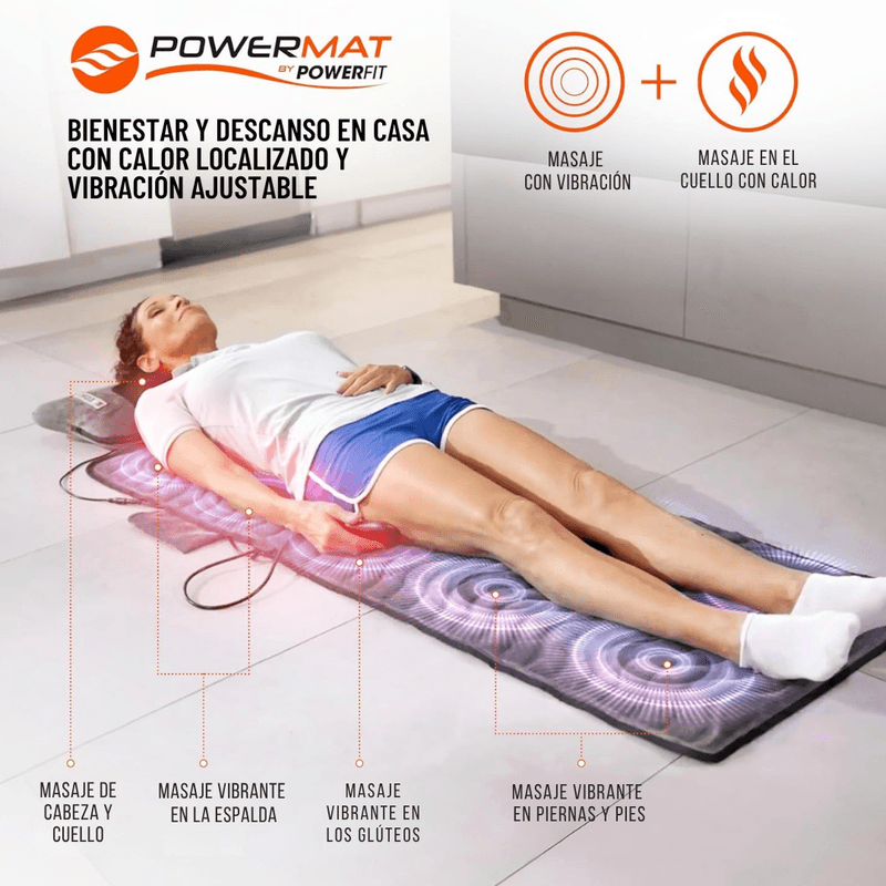 Sistema de masaje con Calor y Cojín removible con masaje Shiatsu 