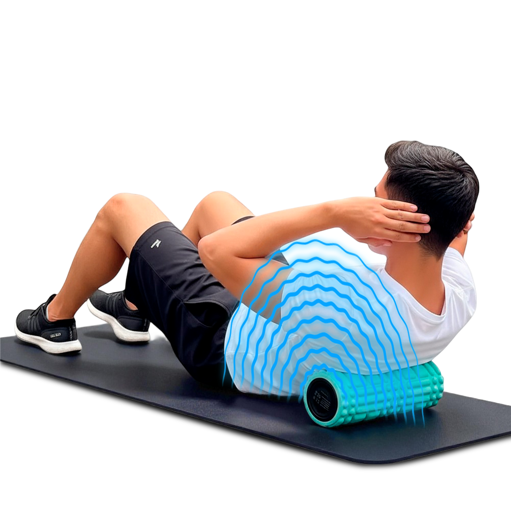 Rodillo masajeador vibratorio recargable de recuperación muscular profunda-Ez Silver Roller