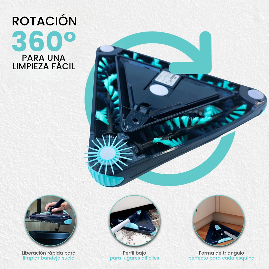 Zippi Sweeper Max Plus – Barredora inalámbrica recargable triangular inalámbrica