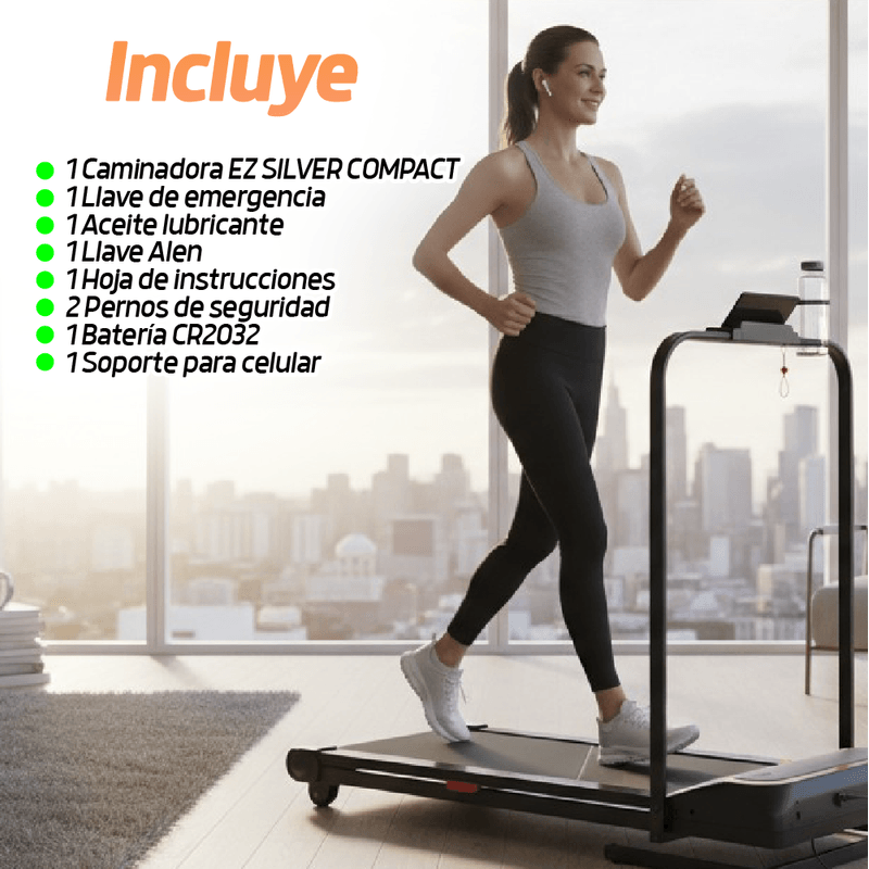Banda caminadora eléctrica - EZ SILVER COMPACT - TVNOVEDADESTV