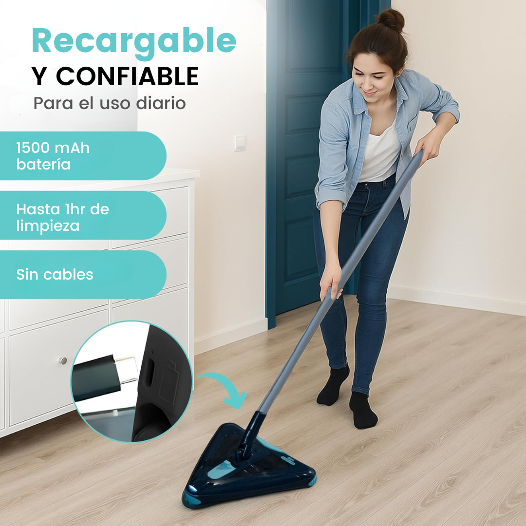 Zippi Sweeper Max Plus – Barredora inalámbrica recargable triangular inalámbrica
