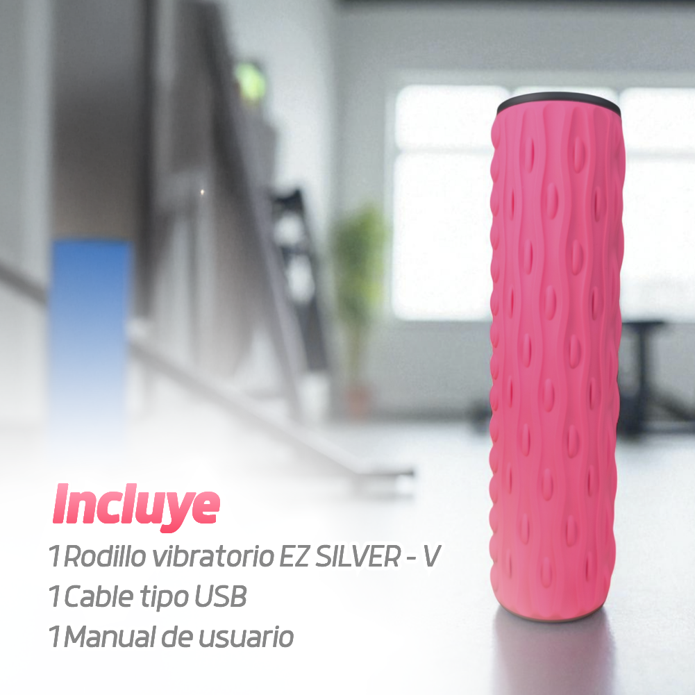 Rodillo masajeador vibratorio recargable de recuperación muscular profunda - EZ Silver Roller TV NOVEDADES TV