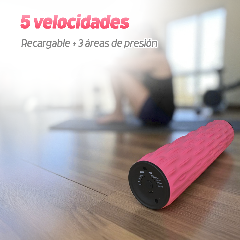Rodillo masajeador vibratorio recargable de recuperación muscular profunda - EZ Silver Roller TV NOVEDADES TV