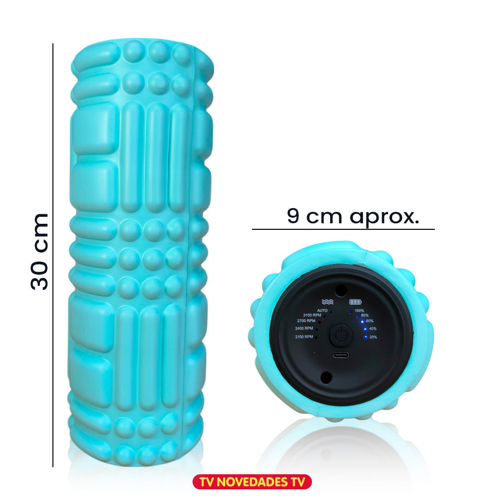 Rodillo masajeador vibratorio recargable de recuperación muscular profunda-Ez Silver Roller