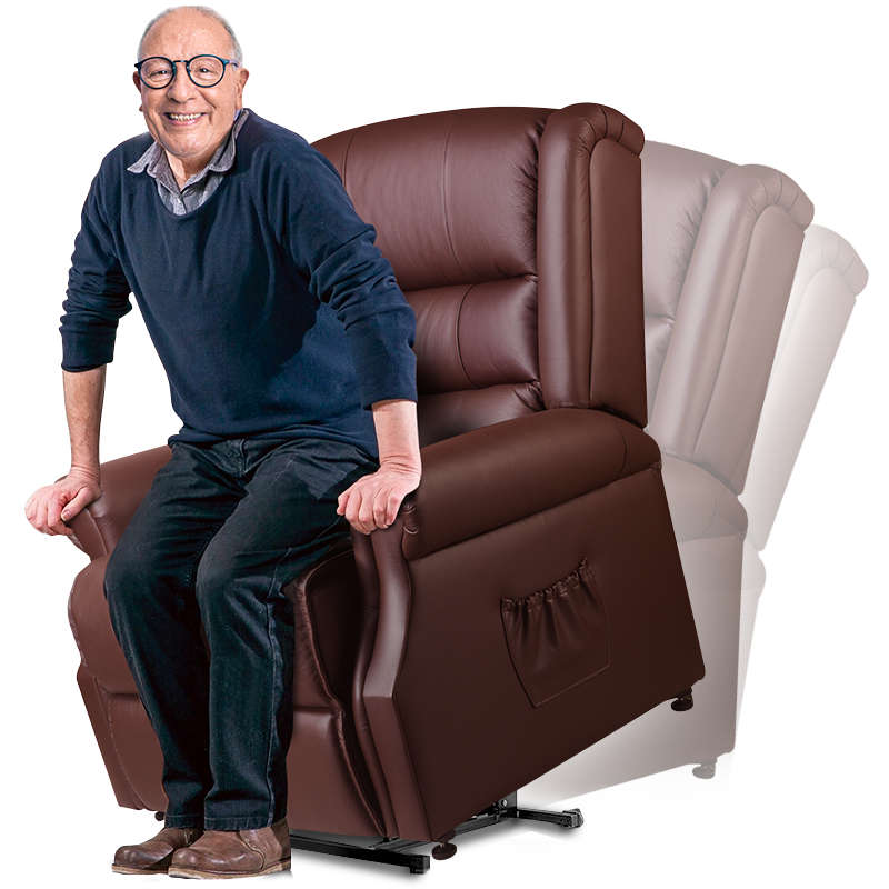 Sillón elevador Deluxe - masajeador y reclinable para adulto mayor - standup seat