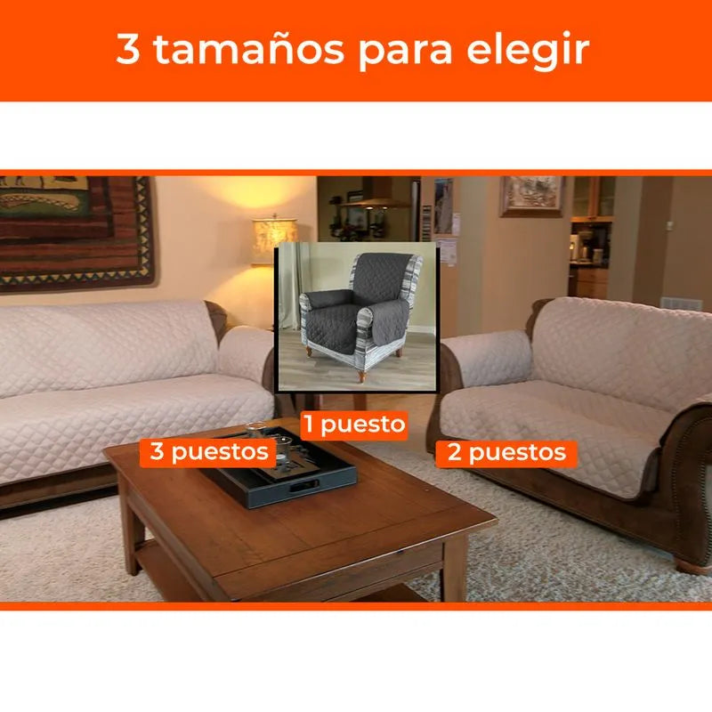 Protector de sofá doble faz Sofa Saver 3 Puestos