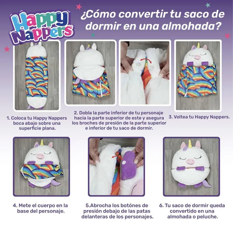 Saco de dormir para niños y divertido peluche original - Happy Nappers Mediano Tiburon Gris